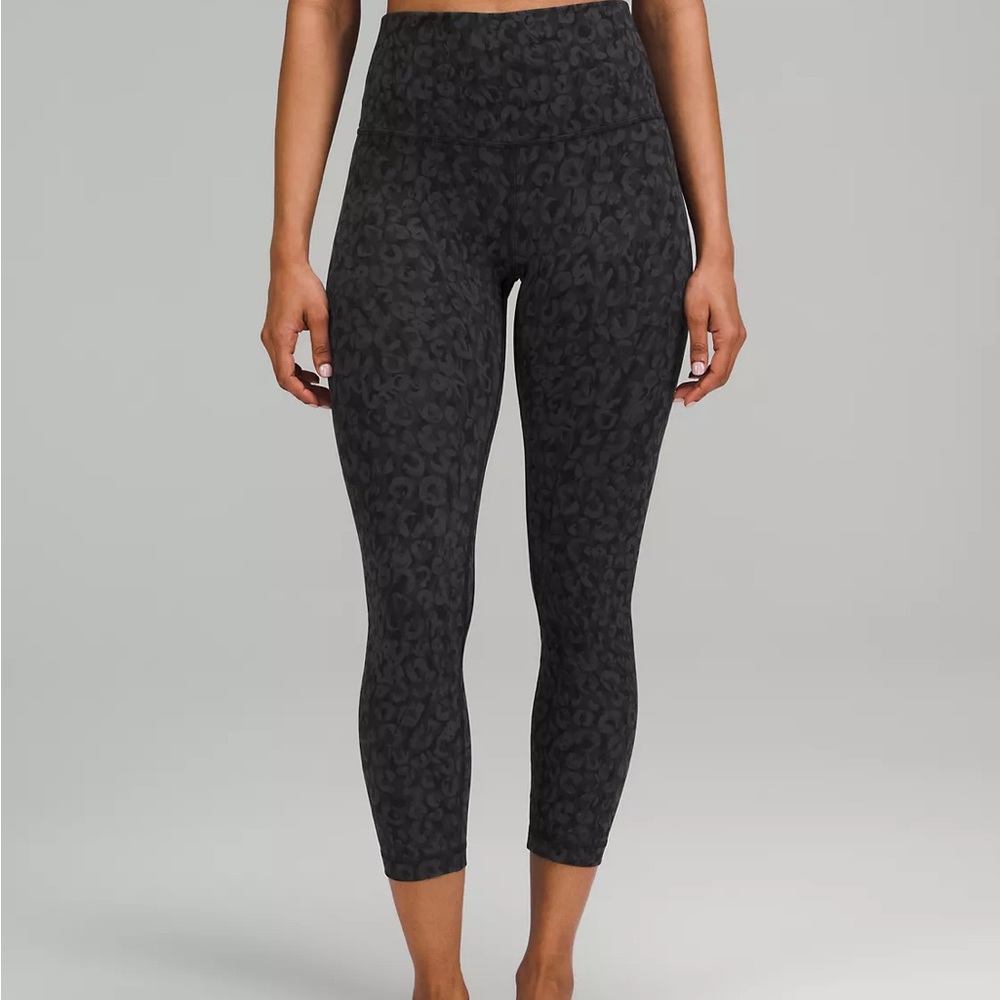 Lululemon Align High-Rise Crop 23" - camo deep coal multi